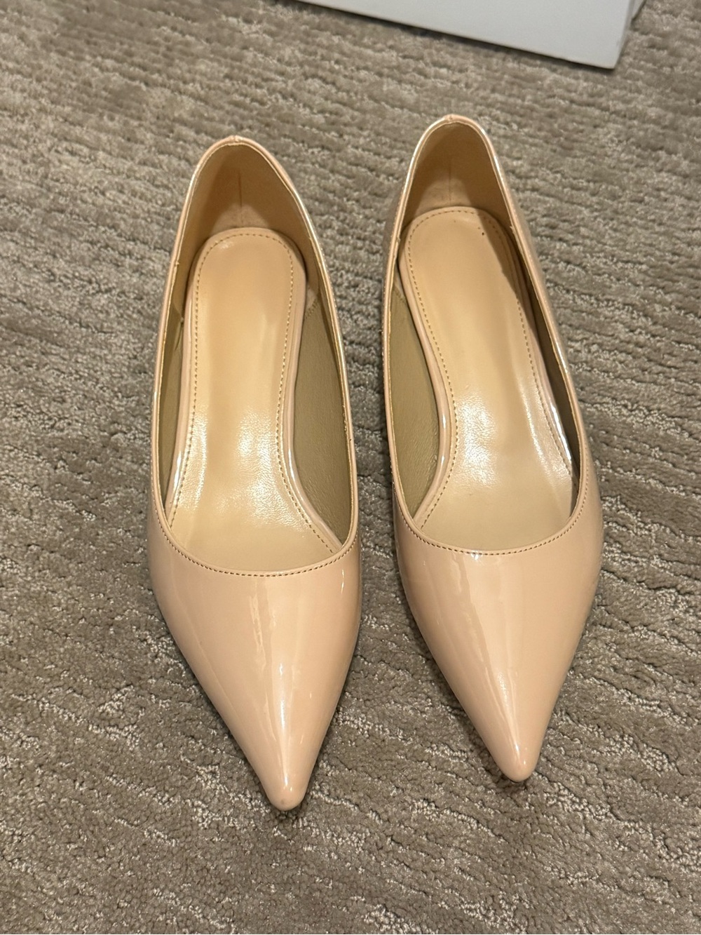 Classic Pointed-Toe Nude Patent Pumps - Women's Heels